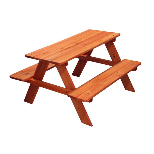 Marlow Home Co. Kisner Rectangular 4 Person 89Cm L Outdoor Picnic Bench Table Wayfair.co.uk